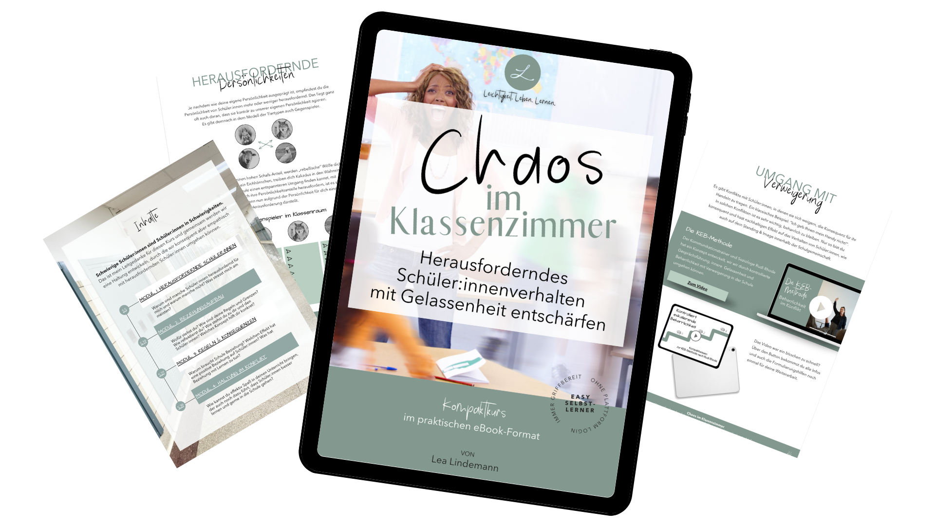 Mock-ups Kompaktkurs Chaos im Klassenzimmer